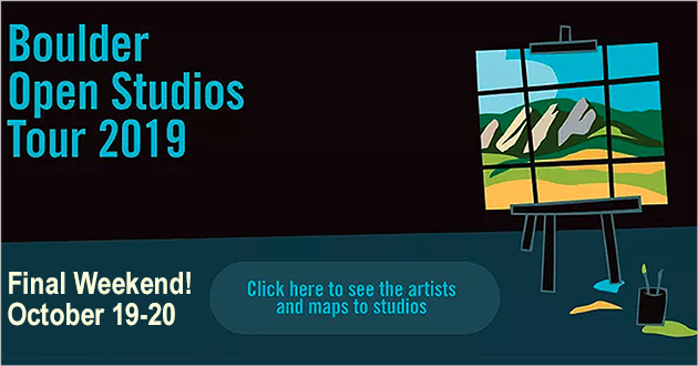 Boulder Open Studio Tour, first three weekends in October